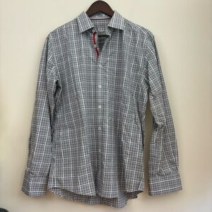 Men’s Bugatchi Plaid Button Down Dress Shirt.